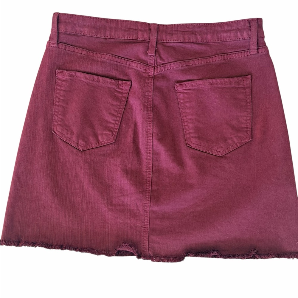 Just Black Burgundy Mini Skirt - Picture 4 of 7
